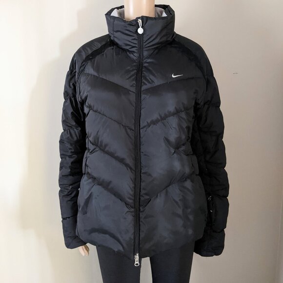 Nike Jackets & Blazers - Nike down puffer winter black jacket coat, women's medium